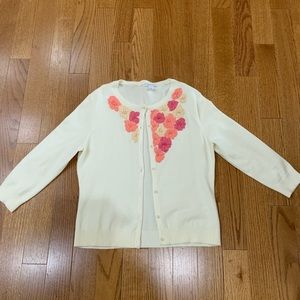 Garnet hill vintage long sleeve cardigan sz s excellent condition cotton/nylon